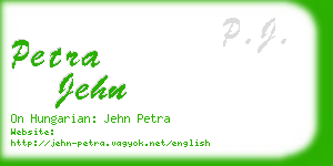 petra jehn business card